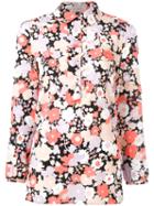 Agnona Floral Blouse, Women's, Size: 40, Pink/purple, Silk/spandex/elastane