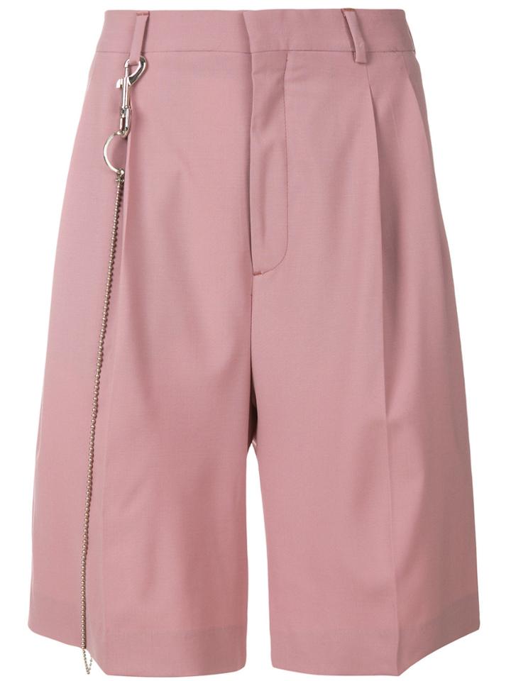 Cmmn Swdn Pleated Chino Shorts - Pink & Purple
