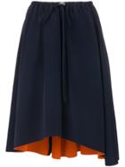 Cédric Charlier Curved Hem Full Skirt - Blue