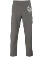 Alexander Mcqueen Skull Crest Track Pants, Men's, Size: Medium, Grey, Cotton