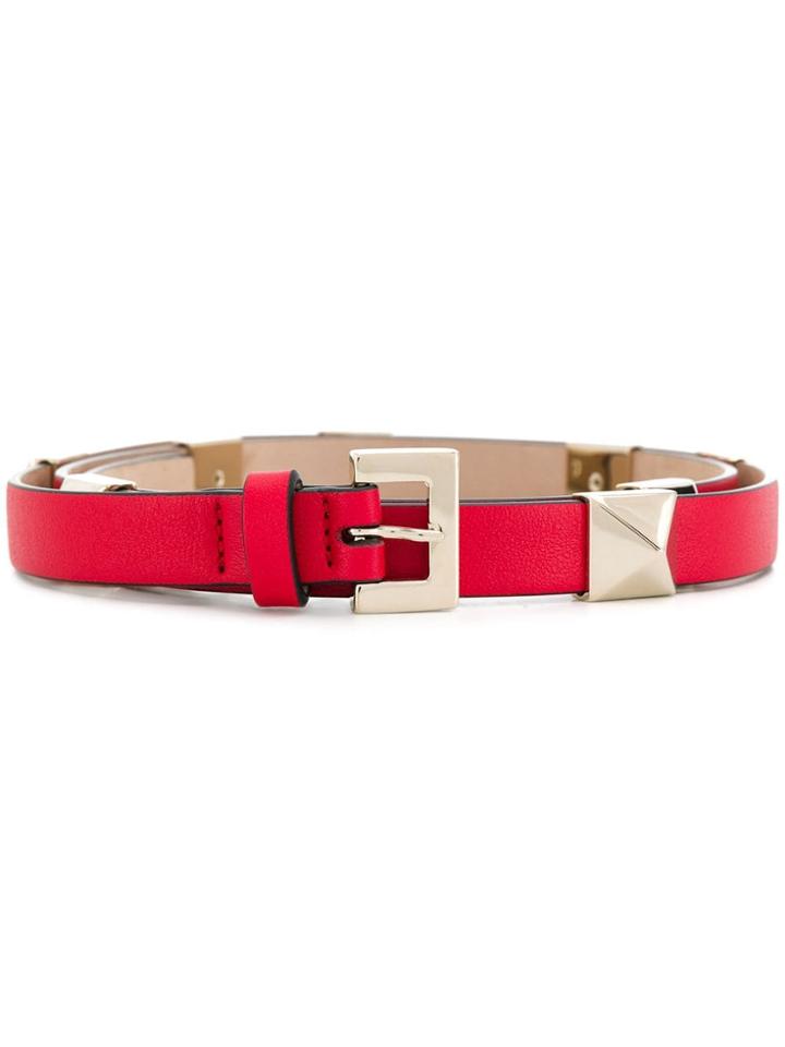Valentino Valentino Garavani Slim Rockstud Belt - Red