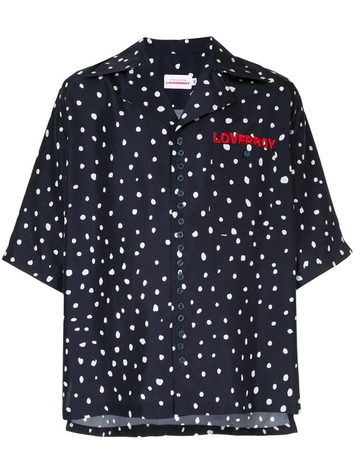 Charles Jeffrey Loverboy Polka-dot Short Sleeve Shirt - Blue