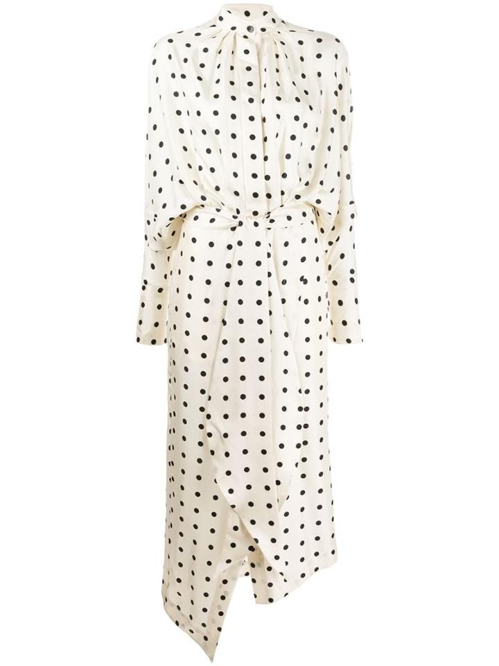 Petar Petrov Polka Dot Midi Dress - White