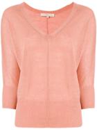 Vanessa Bruno Cropped V-neck Sweater - Nude & Neutrals