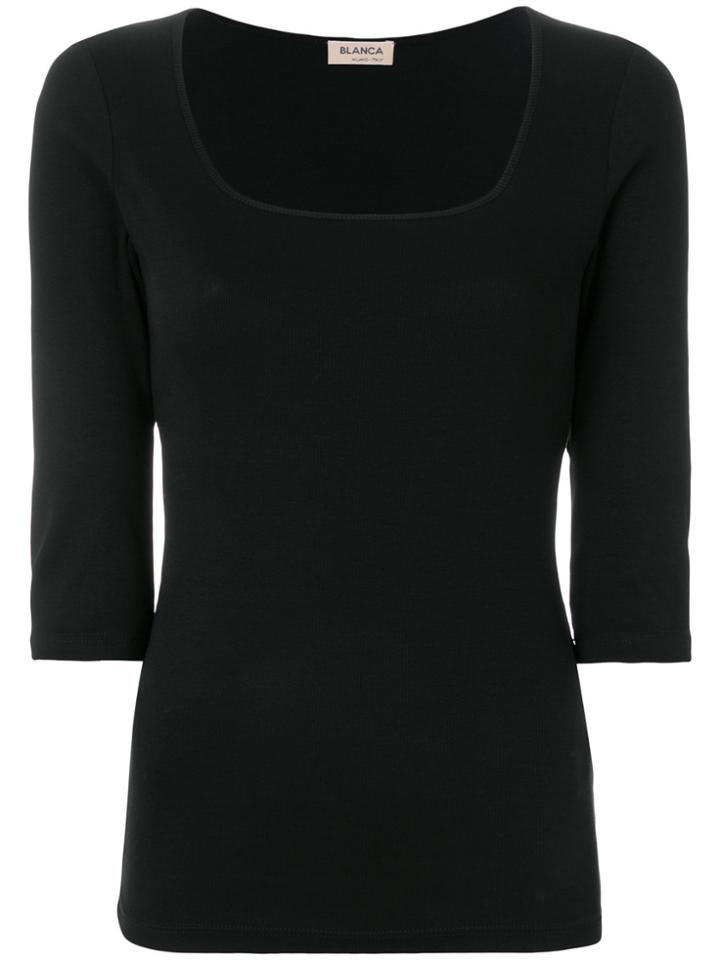 Blanca Ribbed T-shirt - Black