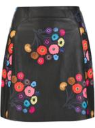 Tanya Taylor Floral Print Mini Skirt - Black
