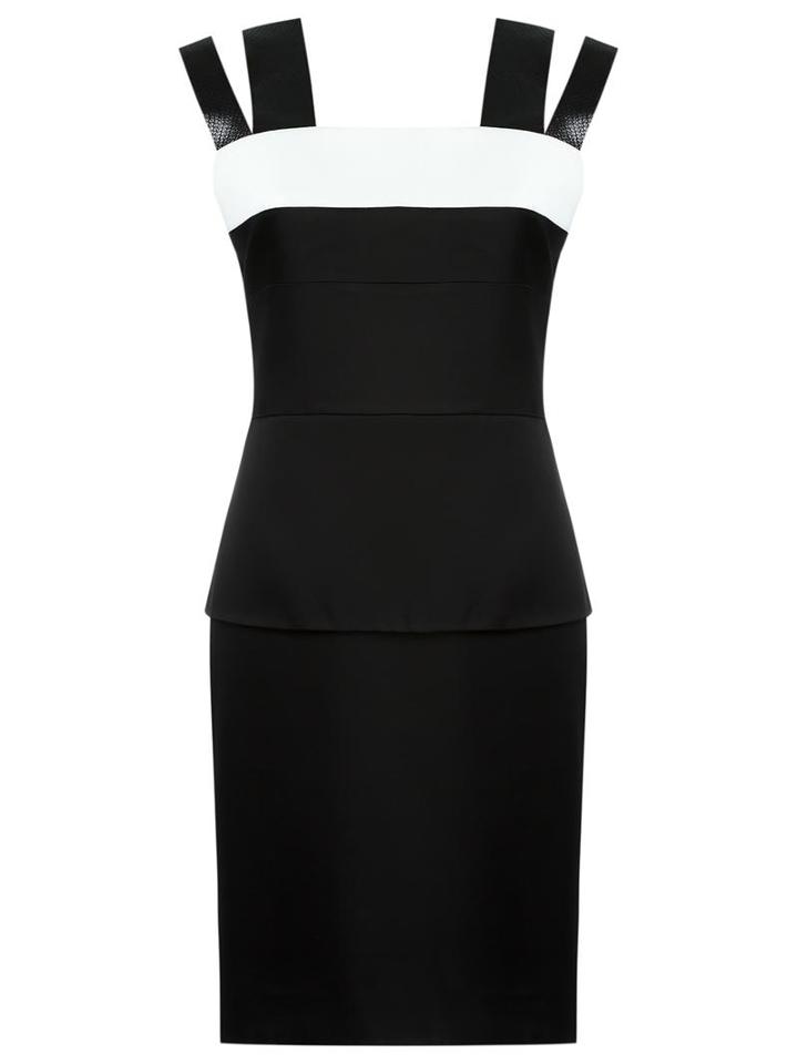 Gloria Coelho Panelled Dress, Women's, Size: 38, Black, Leather/polyester/acetate