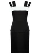 Gloria Coelho Panelled Dress, Women's, Size: 38, Black, Leather/polyester/acetate