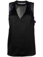 3.1 Phillip Lim Embroidered Trim Tank Top - Black