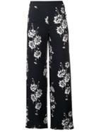 Mcq Alexander Mcqueen Floral Printed Trousers - Black