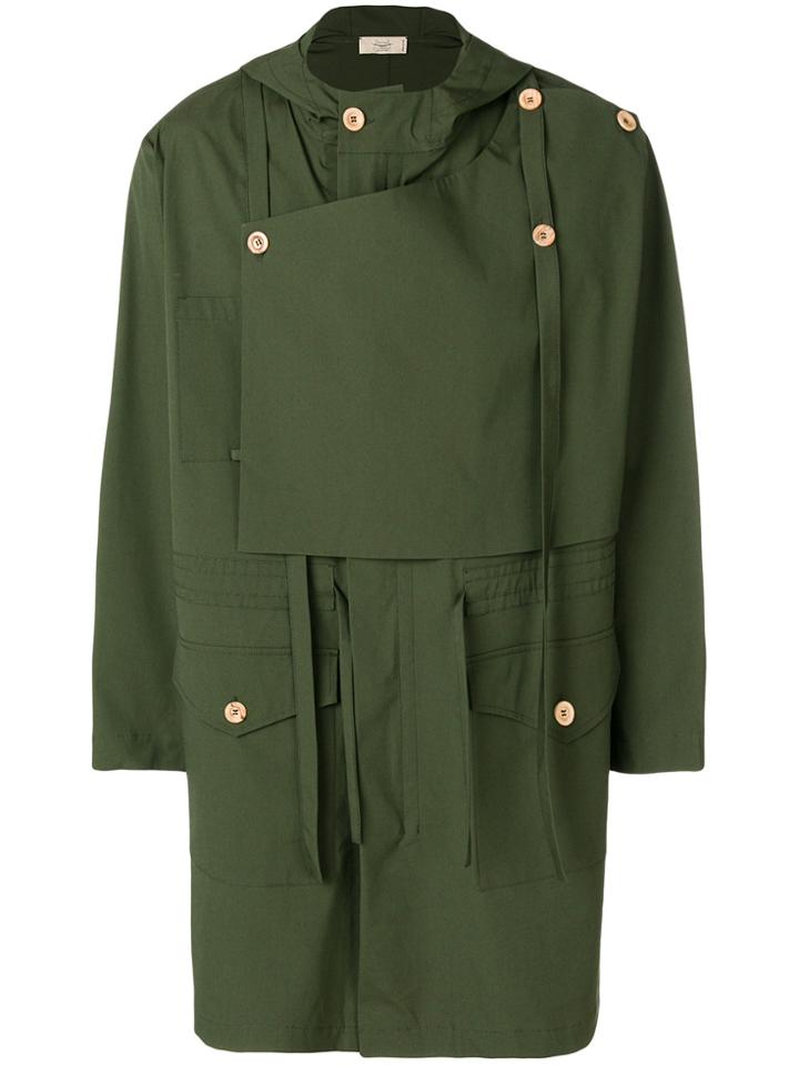 Maison Flaneur Convertible Hooded Parka - Green