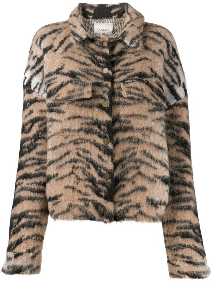 Laneus Tiger Stripe Jacket - Neutrals