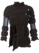 Helen Lawrence Holey Turtle Neck Sweater, Women's, Size: Medium/large, Brown, Nylon/spandex/elastane/lambs Wool