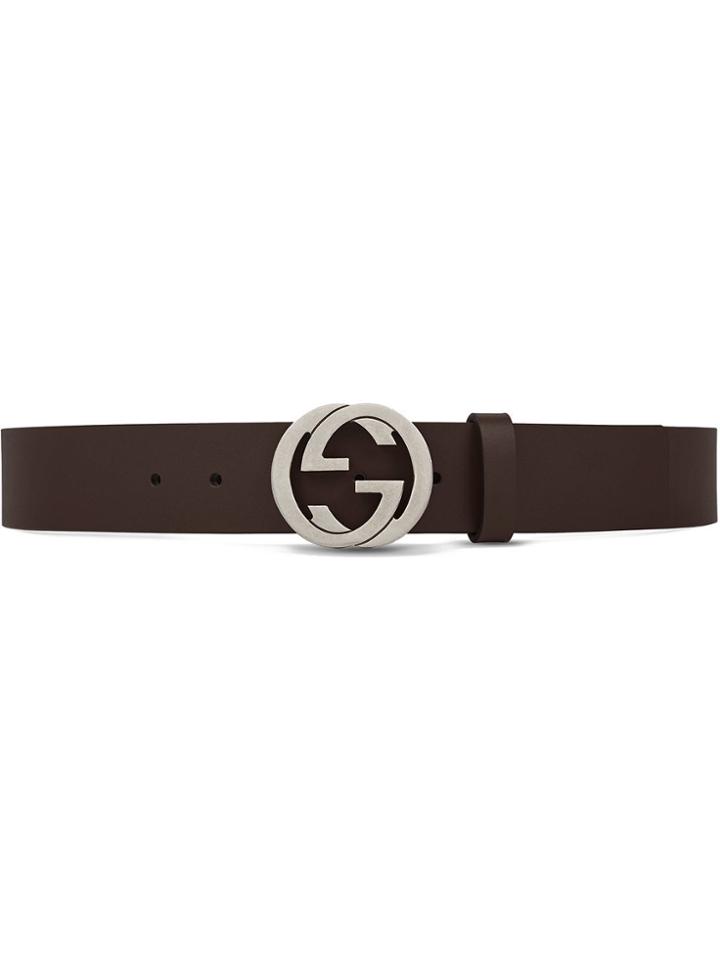 Gucci Interlocking Gg Belt - Brown