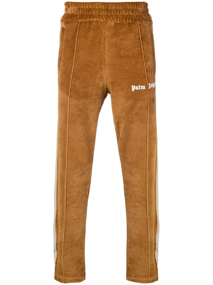 Palm Angels Logo Side-stripe Track Trousers - Brown
