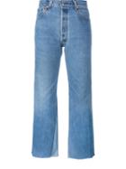 Re/done Leandra Jeans, Women's, Size: 26, Blue, Cotton/leather