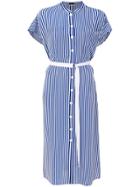 Joseph Striped Buttoned Dress - Blue