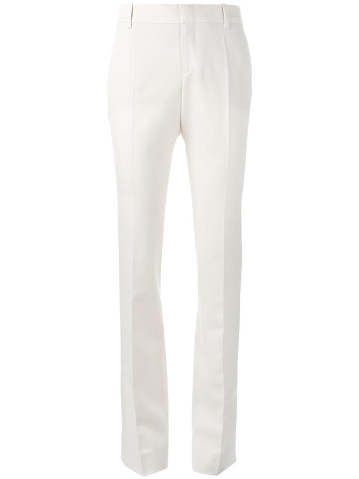 Gucci Slim Flared Trousers, Women's, Size: 40, Nude/neutrals, Wool/silk/spandex/elastane/polyester