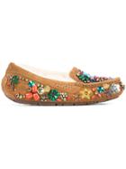 Jeremy Scott Ugg X Jeremy Scott Ansley Jewelled Loafers - Brown