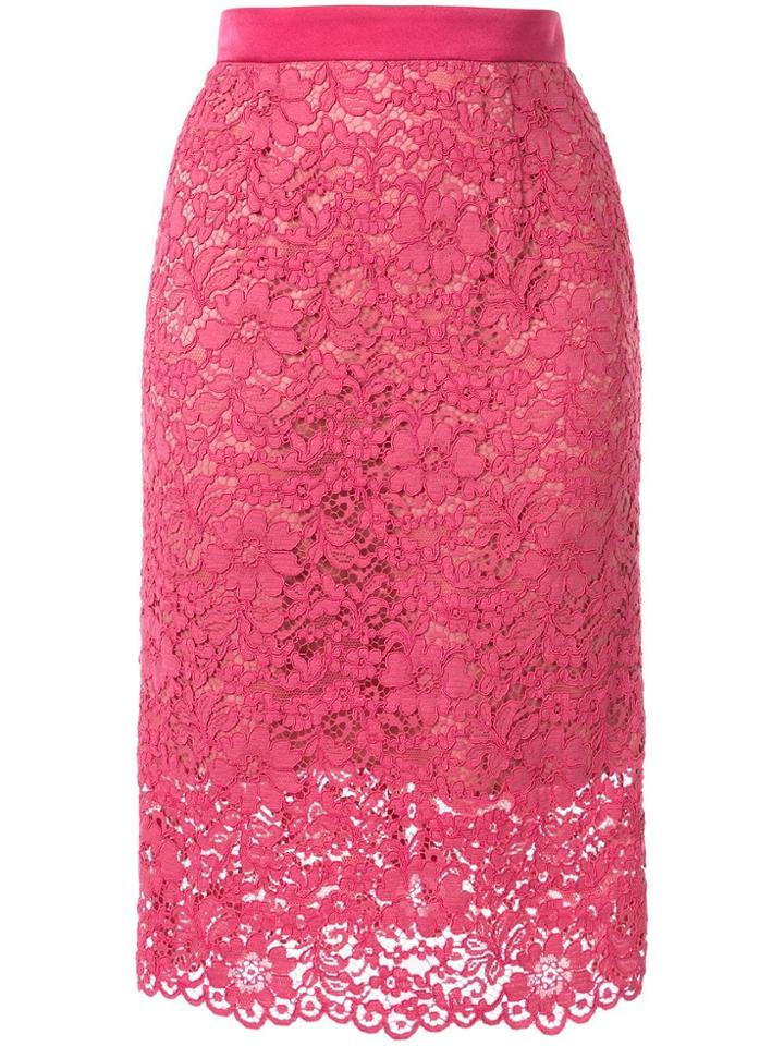 Loveless Floral Lace Skirt - Pink