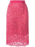 Loveless Floral Lace Skirt - Pink