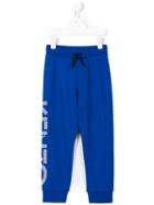 Kenzo Kids - Logo Print Track Pants - Kids - Cotton - 3 Yrs, Blue