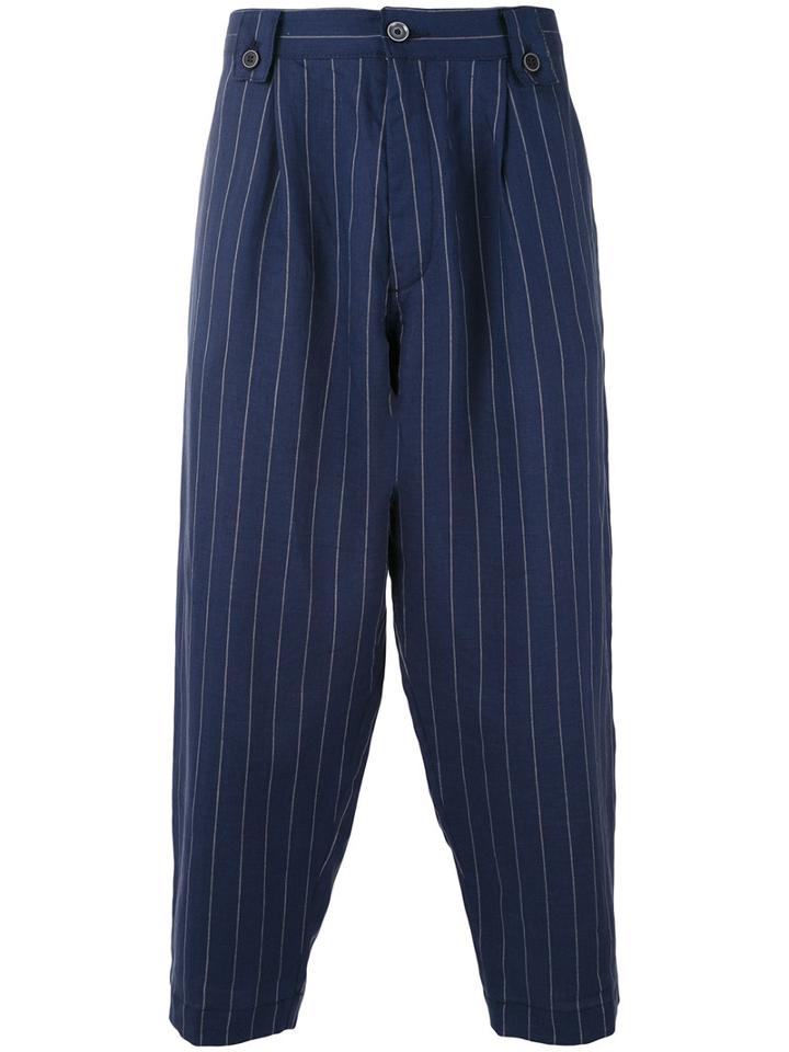 Costumein - Japan Cropped Chinos - Men - Linen/flax - 52, Blue, Linen/flax