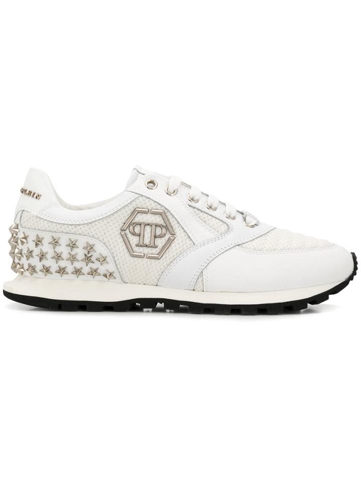 Philipp Plein Star Studded Low-top Sneakers - White