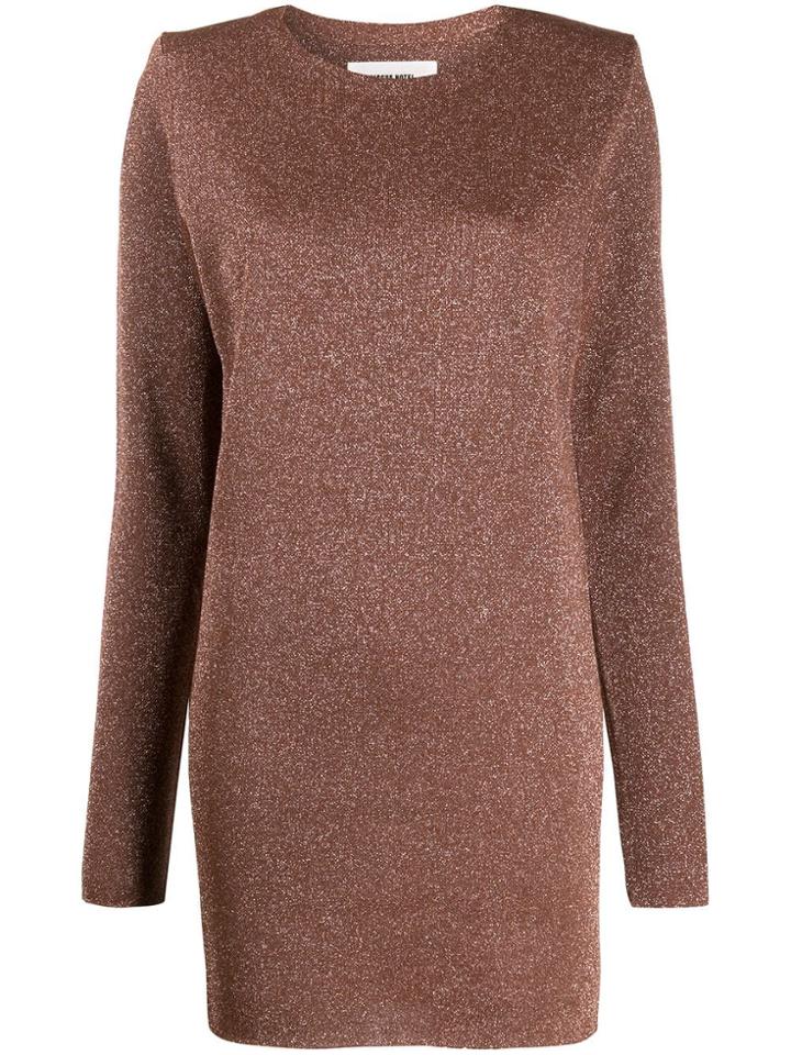 Circus Hotel Knitted Cocktail Dress - Brown