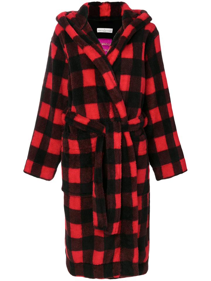 Golden Goose Deluxe Brand Checkered Belted Coat - Black