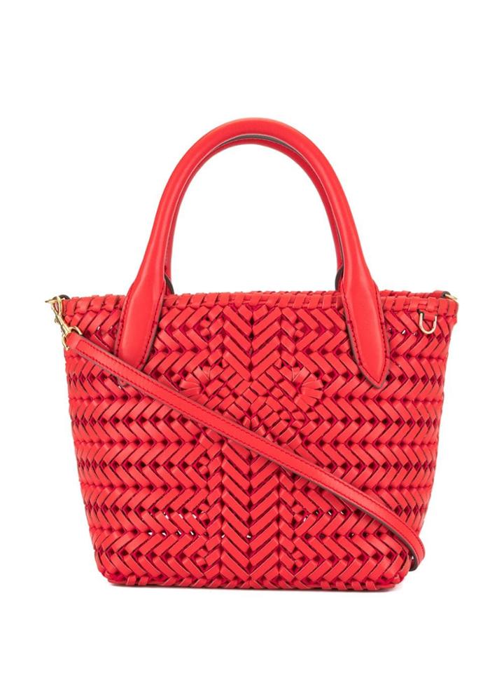 Anya Hindmarch Woven Mini Tote - Red
