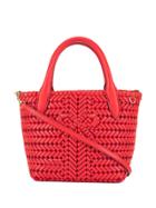 Anya Hindmarch Woven Mini Tote - Red