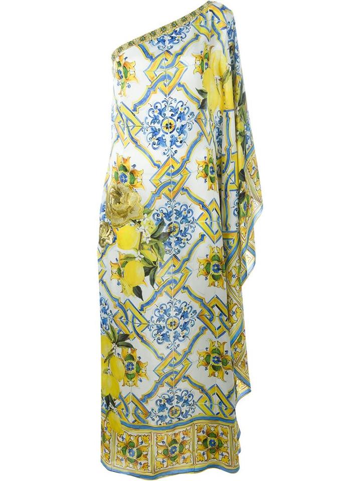 Dolce & Gabbana Majolica Print Kaftan Dress