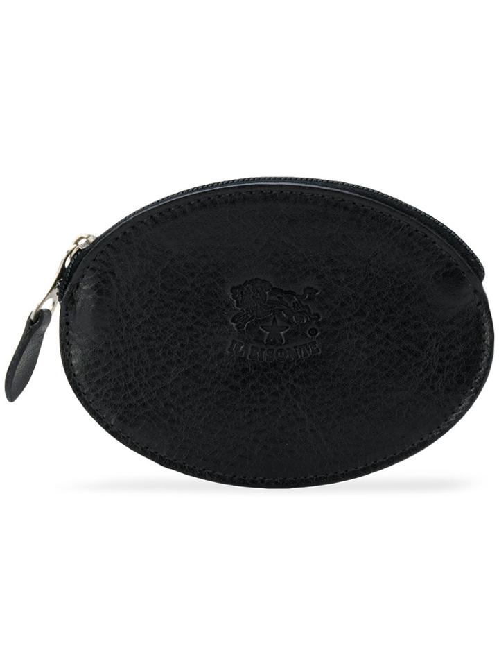 Il Bisonte Oval Zipped Purse - Black