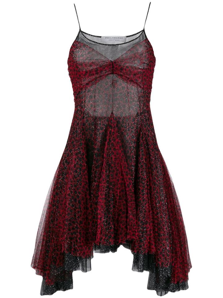 Philosophy Di Lorenzo Serafini Layered Mesh Mini Dress
