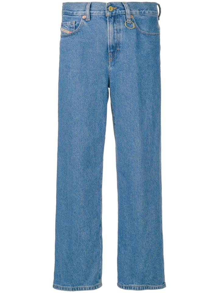 Diesel Treated Wide Leg Jeans - Blue