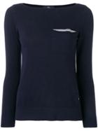 Fay Chest Pocket Jumper - Blue