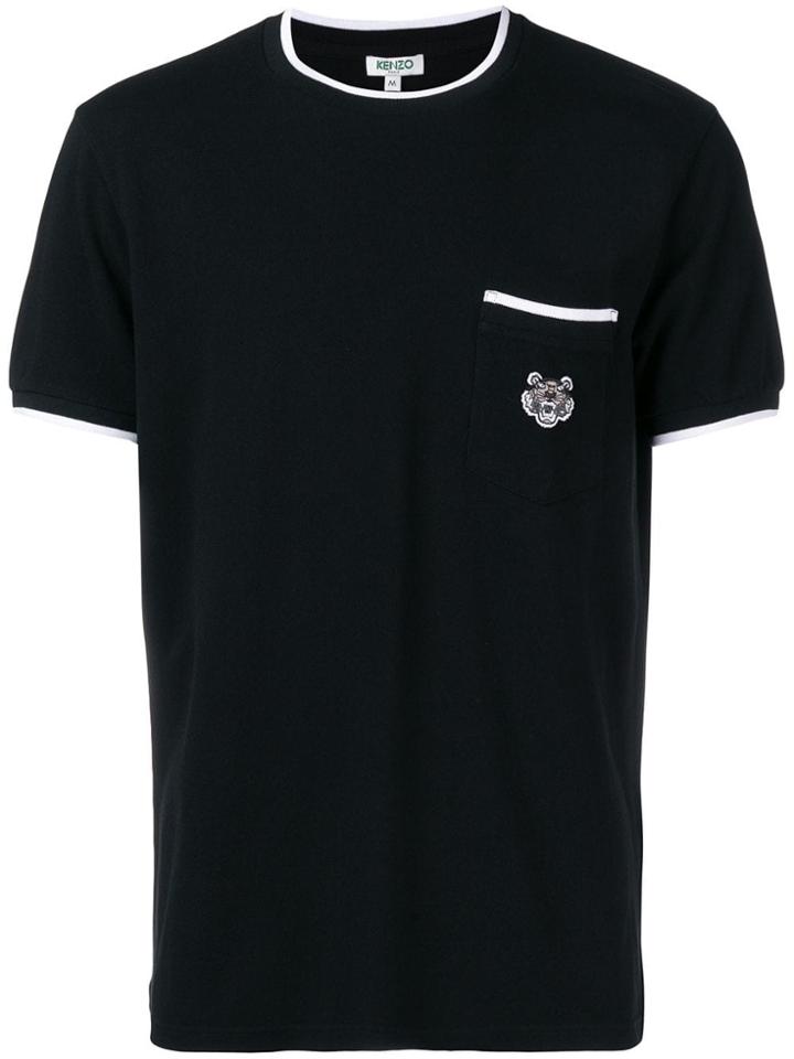 Kenzo Tiger Logo Chest Pocket T-shirt - Black