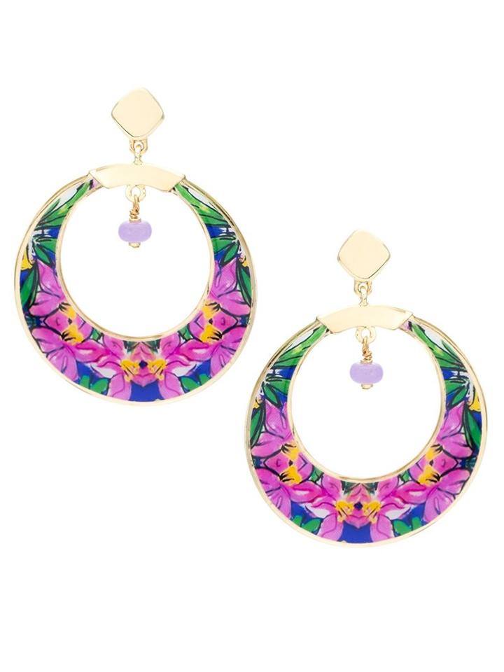 Francesca Romana Diana Gold Plated Hoop Earrings