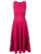 Antonino Valenti Ruffle Trimming Knitted Dress - Pink