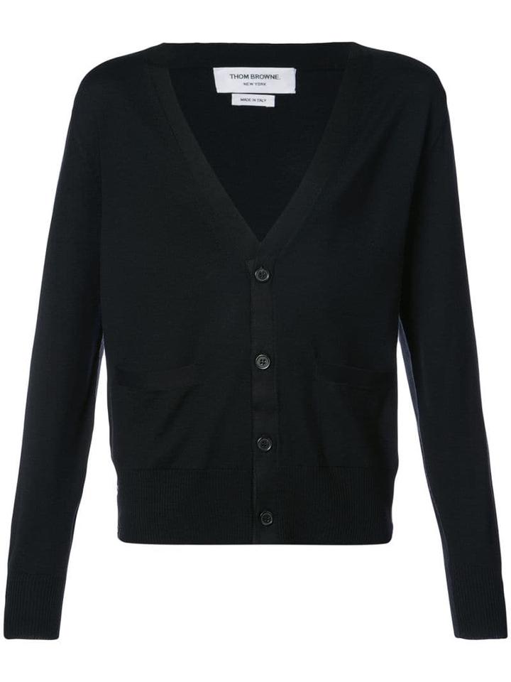 Thom Browne Mercerized Merino Cardigan - Black