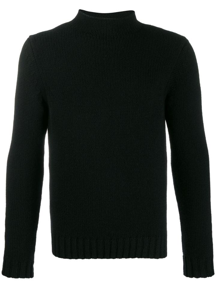 Malo Cashmere Knit Jumper - Black