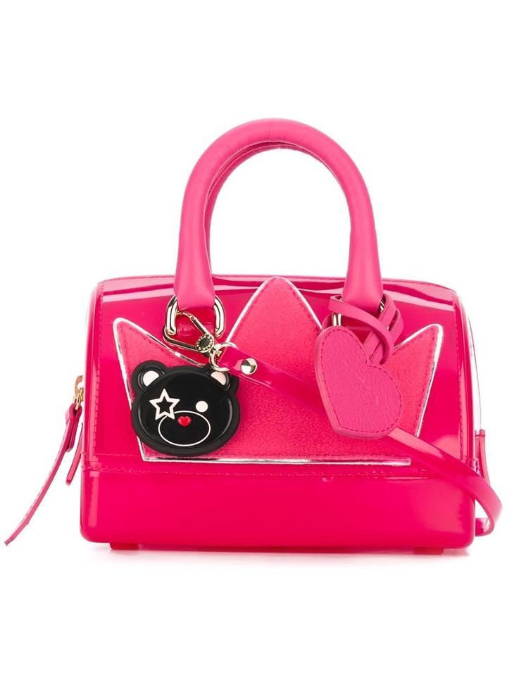 Furla 'mini Candy Dj' Bag, Women's, Pink/purple, Pvc/cotton