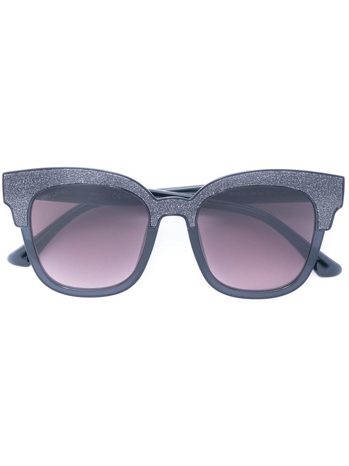 Jimmy Choo Eyewear - Mayela Sunglasses - Women - Acetate - 50, Black, Acetate