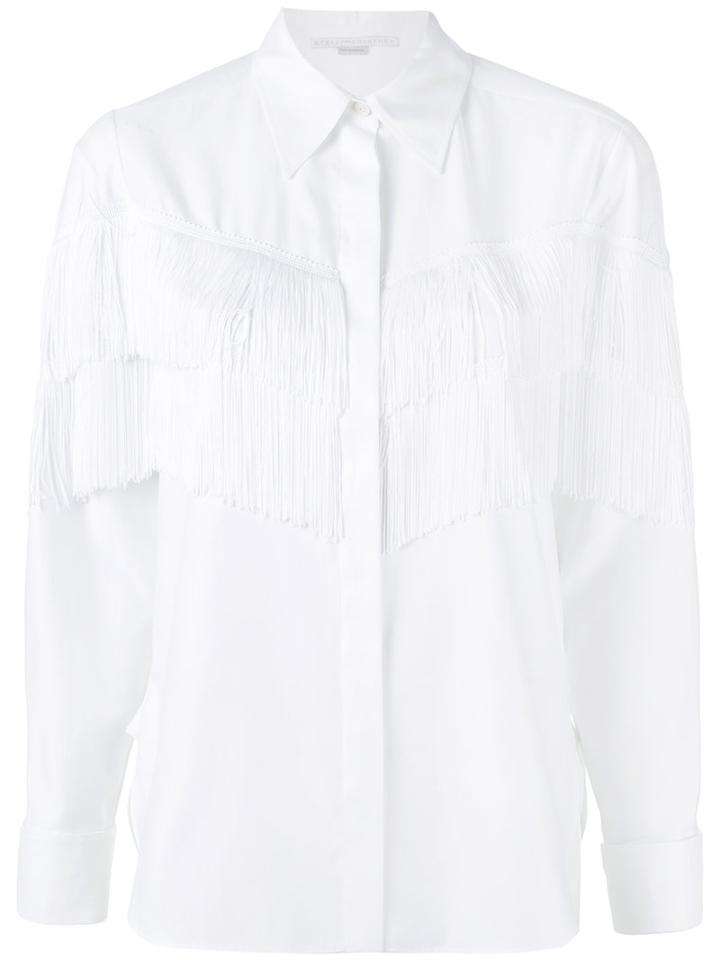 Stella Mccartney - Alina Fringe Shirt - Women - Cotton/viscose - 40, White, Cotton/viscose