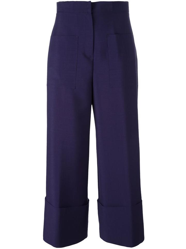 Fendi Classic Culottes, Women's, Size: 38, Pink/purple, Mohair/wool