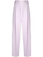 Wide-legged Cropped Trousers - Women - Polyester/triacetate - M, Pink/purple, Polyester/triacetate, H Beauty & Youth