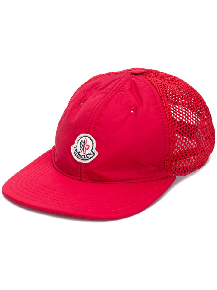 Moncler Logo Patch Trucker Cap - Red