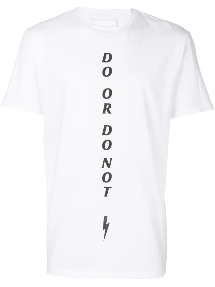 Neil Barrett Do Or Do Not T-shirt - White