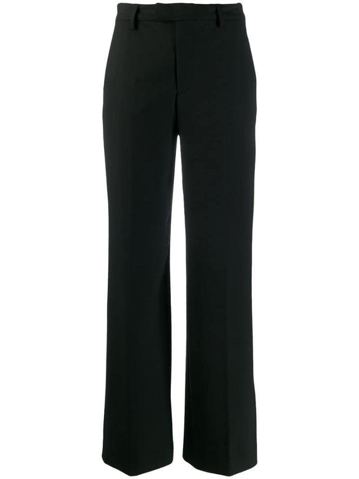 Closed Wide Leg Trousers - Black